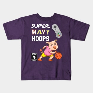 Super Wavy Hoops: The Basketball Video Game Kids T-Shirt